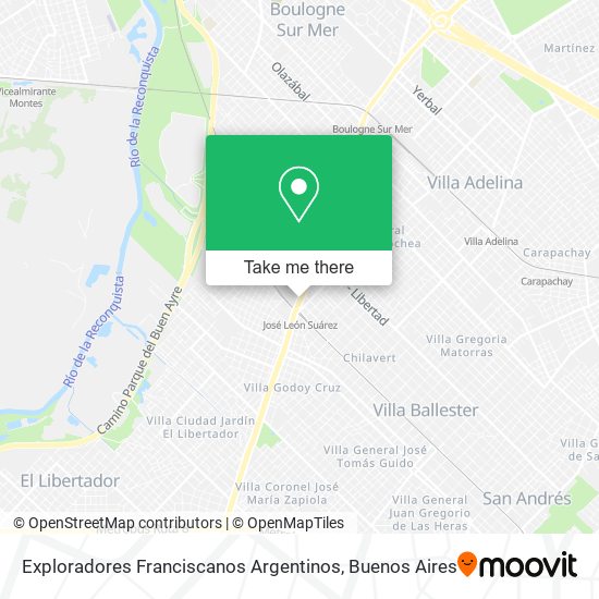 Mapa de Exploradores Franciscanos Argentinos