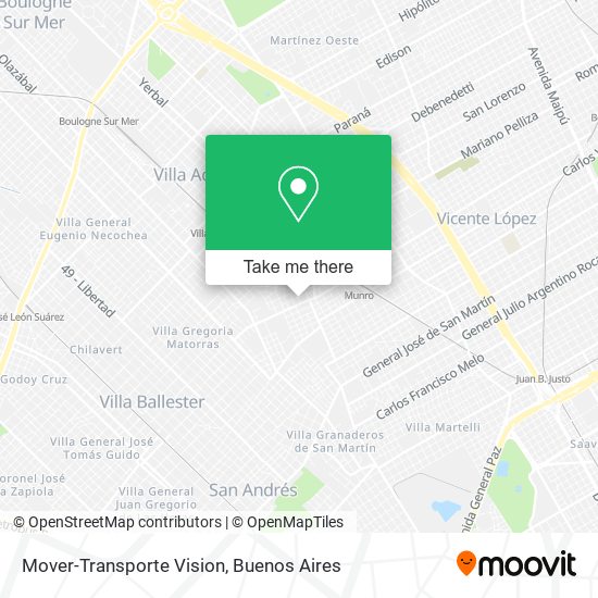 Mapa de Mover-Transporte Vision