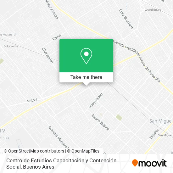 Mapa de Centro de Estudios Capacitación y Contención Social