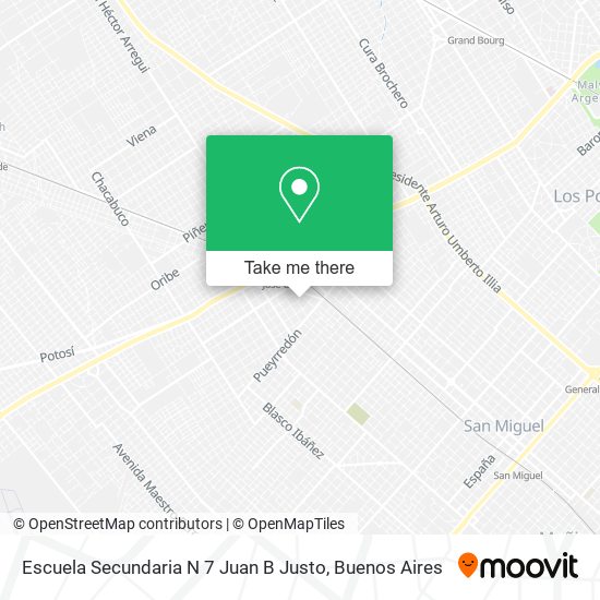 Mapa de Escuela Secundaria N 7 Juan B Justo