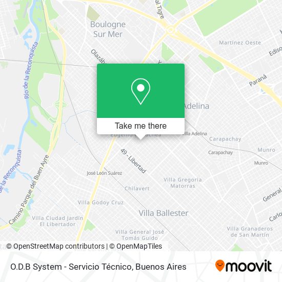 Mapa de O.D.B System - Servicio Técnico