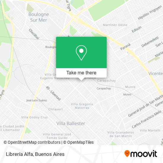 Mapa de Librería Alfa