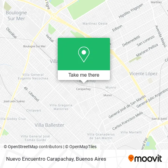 Nuevo Encuentro Carapachay map