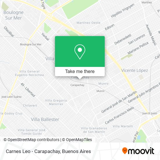 Carnes Leo - Carapachay map