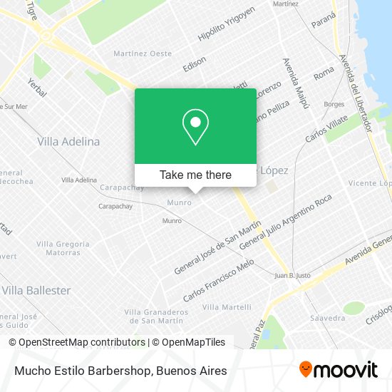 Mucho Estilo Barbershop map