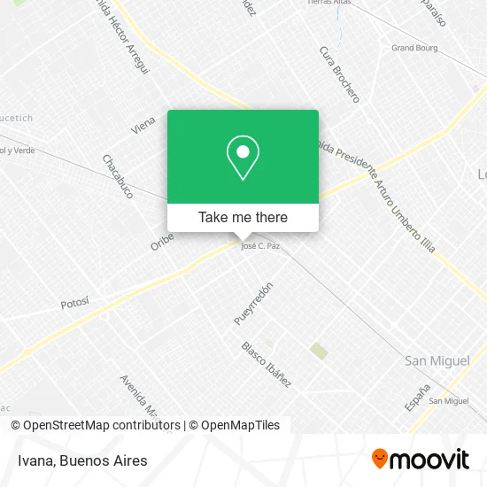 Mapa de Ivana