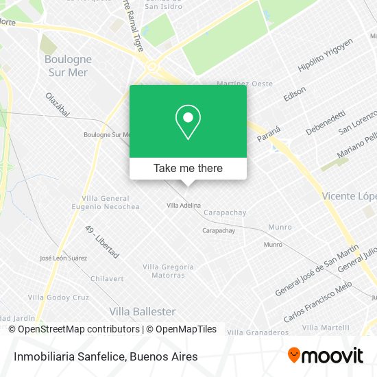 Mapa de Inmobiliaria Sanfelice
