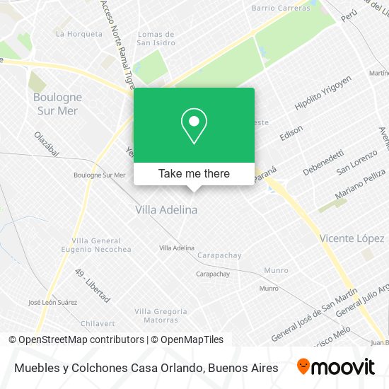 Muebles y Colchones Casa Orlando map