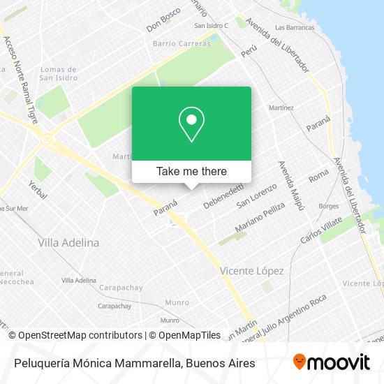 Peluquería Mónica Mammarella map