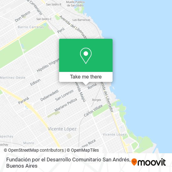 Fundación por el Desarrollo Comunitario San Andrés map
