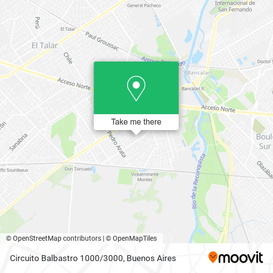 Circuito Balbastro 1000/3000 map