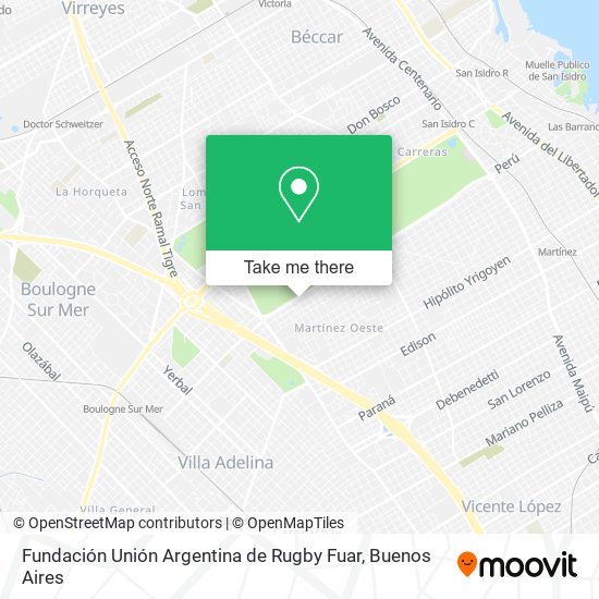 Fundación Unión Argentina de Rugby Fuar map