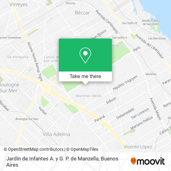 Jardín de Infantes A. y G. P. de Manzella map
