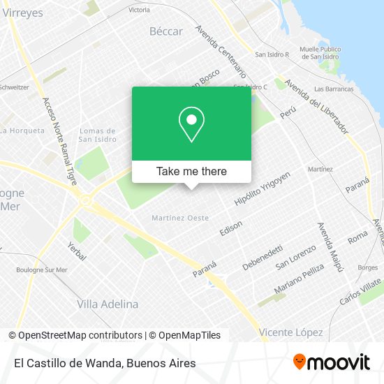El Castillo de Wanda map