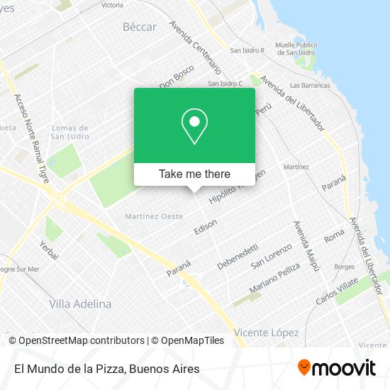 El Mundo de la Pizza map