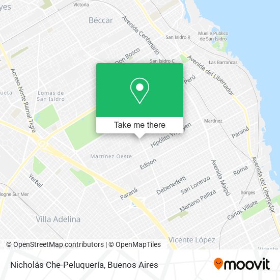Mapa de Nicholás Che-Peluquería