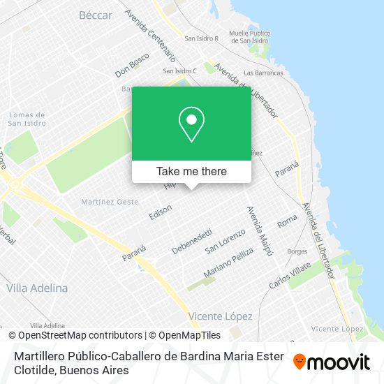 Martillero Público-Caballero de Bardina Maria Ester Clotilde map