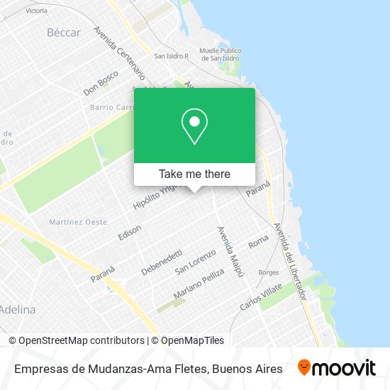 Empresas de Mudanzas-Ama Fletes map