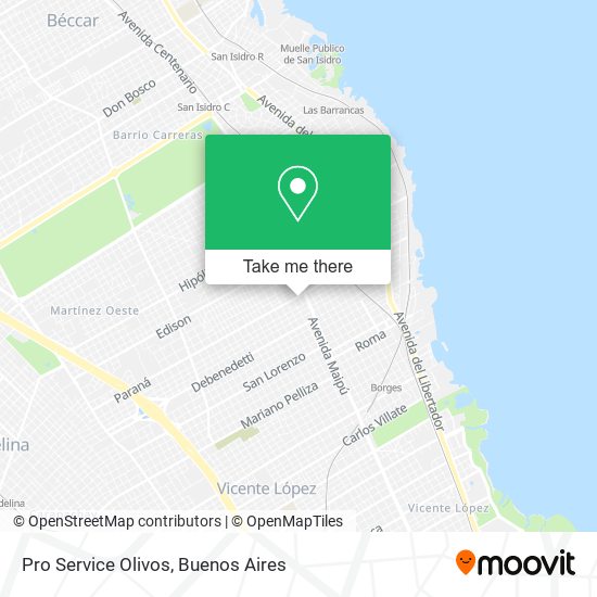 Pro Service Olivos map