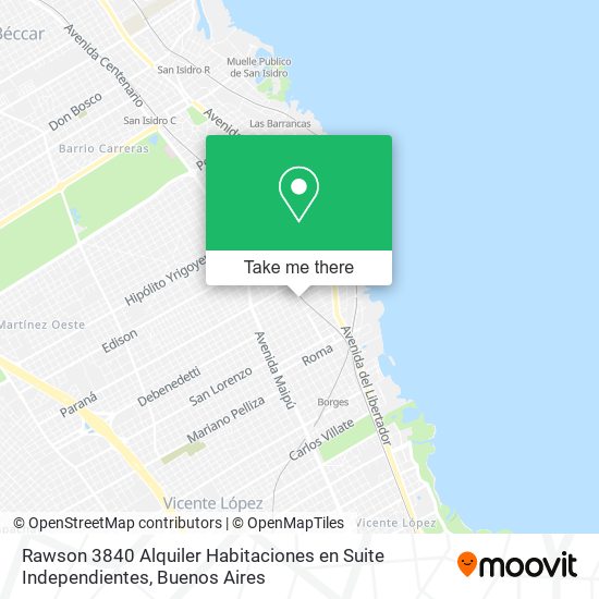 Rawson 3840 Alquiler Habitaciones en Suite Independientes map