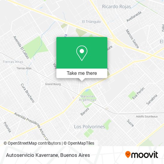 Autoservicio Kaverrane map