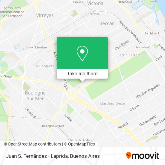 Juan S. Fernãndez - Laprida map