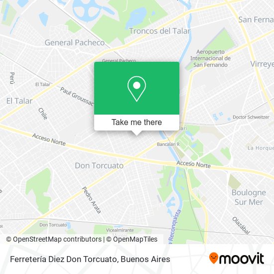 Ferretería Diez Don Torcuato map