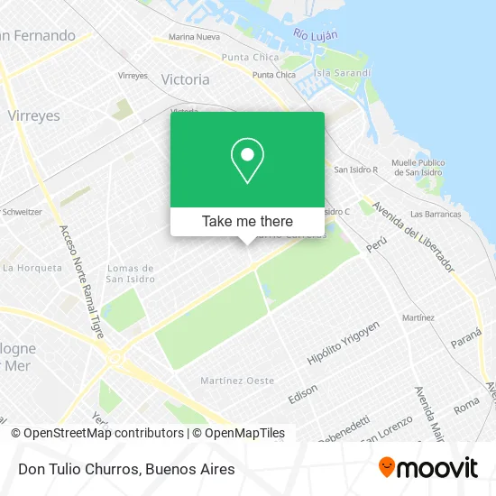 Don Tulio Churros map