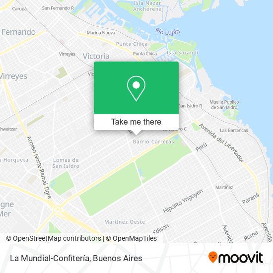 Mapa de La Mundial-Confitería