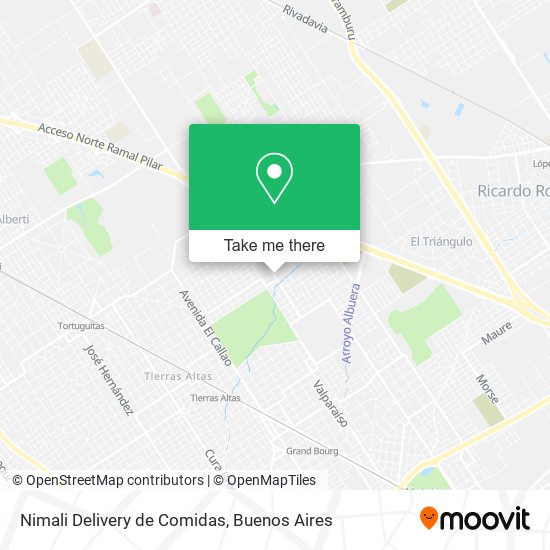 Nimali Delivery de Comidas map