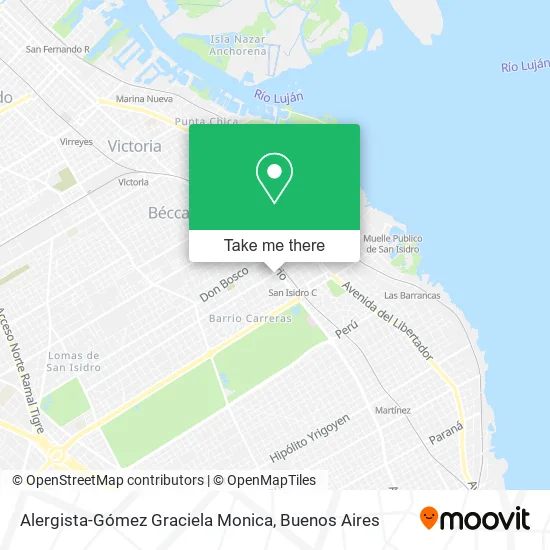 Mapa de Alergista-Gómez Graciela Monica