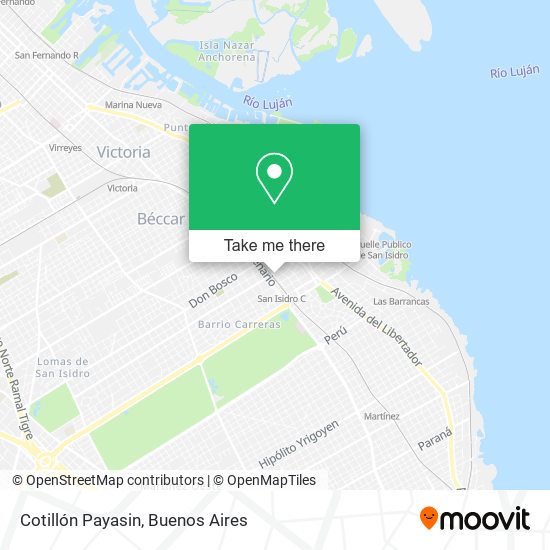 Cotillón Payasin map