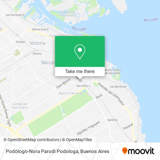 Podólogo-Nora Parodi Podologa map