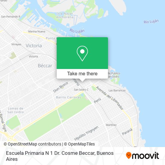 Escuela Primaria N 1 Dr. Cosme Beccar map