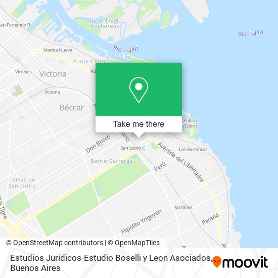 Mapa de Estudios Juridicos-Estudio Boselli y Leon Asociados