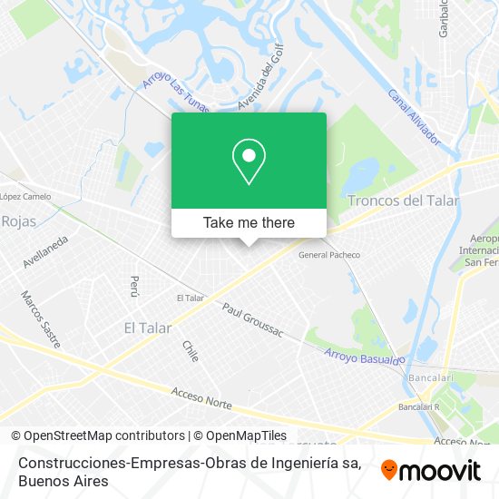 Construcciones-Empresas-Obras de Ingeniería sa map