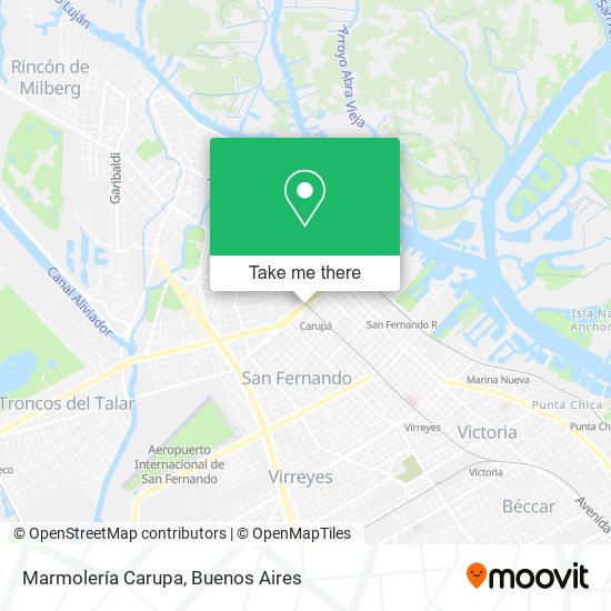 Marmolería Carupa map