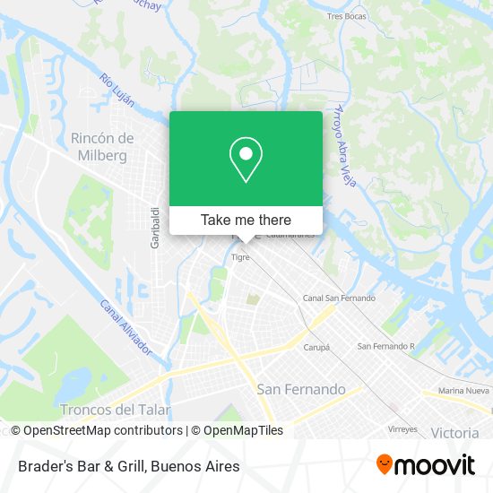 Brader's Bar & Grill map