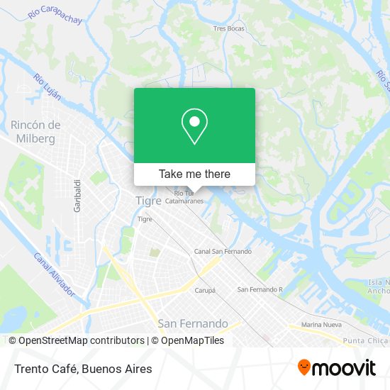 Mapa de Trento Café