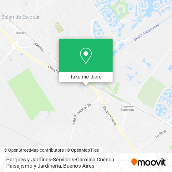 Parques y Jardines-Servicios-Carolina Cuenca Paisajismo y Jardinería map