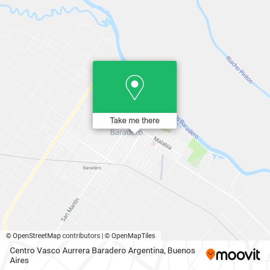 Mapa de Centro Vasco Aurrera Baradero Argentina