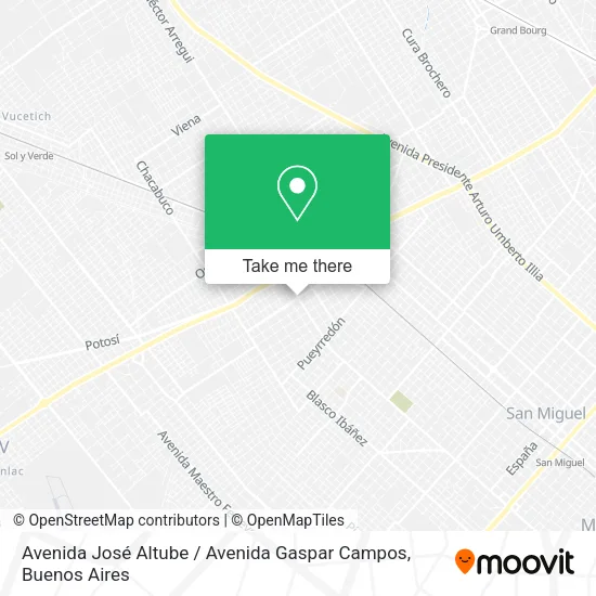 Mapa de Avenida José Altube / Avenida Gaspar Campos