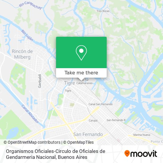 Organismos Oficiales-Circulo de Oficiales de Gendarmeria Nacional map