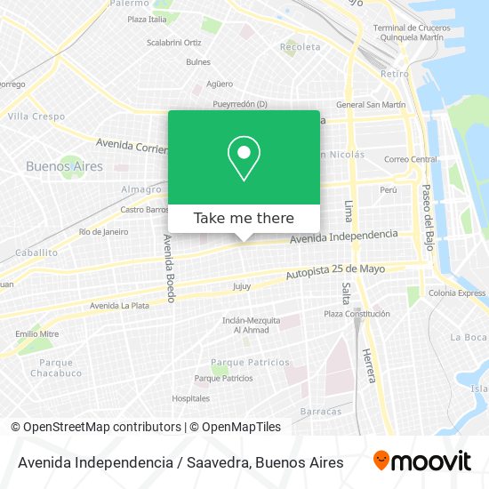 Avenida Independencia / Saavedra map