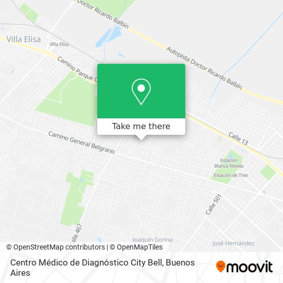 Mapa de Centro Médico de Diagnóstico City Bell