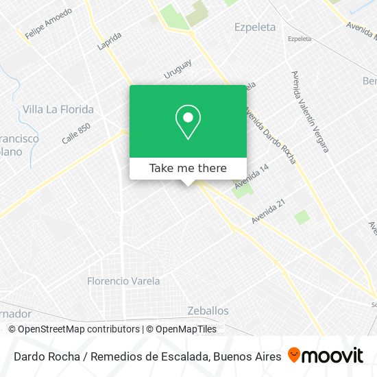 Mapa de Dardo Rocha / Remedios de Escalada