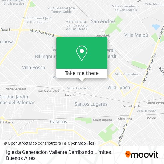 Iglesia Generación Valiente Derribando Límites map