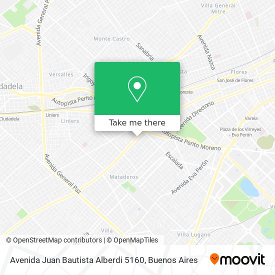 Avenida Juan Bautista Alberdi 5160 map