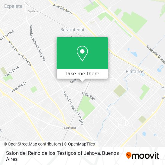 Salon del Reino de los Testigos of Jehova map