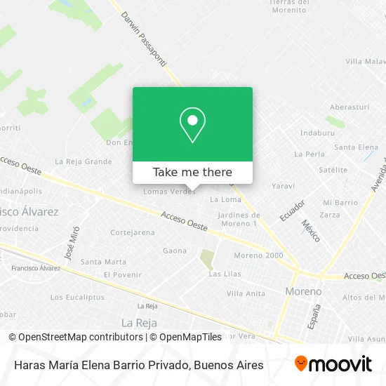 Mapa de Haras María Elena Barrio Privado